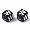 Opaque Acrylic Beads X-SACR-N002-01W-3