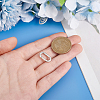 1Pc Rhodium Plated 925 Sterling Silver Spring Rings Clasp STER-PH0002-26-3