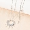 Brass Micro Pave Clear Cubic Zirconia Sun Pendant Necklaces KK-CBA4547-09P-3