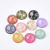 Glitter Translucent Resin Cabochons X-RESI-S364-43A-M-1