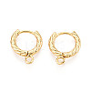 Brass Hoop Earring Findings X-KK-N263-128G-1