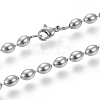 Non-Tarnish 304 Stainless Steel Beaded Necklaces NJEW-I238-05A-2