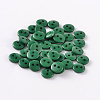 2-Hole Flat Round Resin Sewing Buttons for Costume Design BUTT-E119-28L-14-1