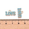 Valentine's Day Theme Alloy Enamel Pendants ENAM-T020-50D-07-3