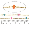 304 Stainless Steel Enamel Link Chains AJEW-Z028-09G-03-2