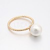 Brass Acrylic Pearl Finger Rings for Wedding Jewelry LS-RJEW-J061-RG-2