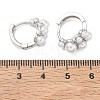 Brass Micro Pave Cubic Zirconia Hoop Earrings for Women EJEW-A168-17P-5