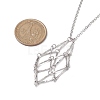 Non-Tarnish 3Pcs 3 Styles 304 Stainless Steel Cable Chain Macrame Pouch Empty Stone Holder Necklace Making NJEW-JN04970-3