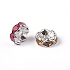 Brass Acrylic Rhinestone Spacer Beads RSB7mm-3