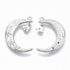 Brass Micro Pave Cubic Zirconia Pendants KK-T062-02P-NF-2