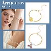 8Pcs Half Finished Brass Round Beaded Bracelets AJEW-NB0003-64-7