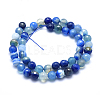 Natural Striped Agate/Banded Agate Beads G-J371-01-8mm-3