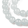 Baking Paint Imitation Jade Glass Round Bead Strands X-DGLA-Q021-6mm-43-3