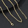 2MM Brass Double Link Chain Necklaces for Women KK-CBA2293-18G-1