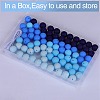 80Pcs 4 Style Round Silicone Focal Beads SIL-SZ0001-22B-4