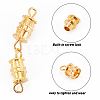 120 Sets 12 Style Brass Screw Clasps KK-PH0001-81-6