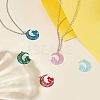 70Pcs 5 Colors 430 Stainless Steel Kitten Pendants STAS-UN0027-01-3