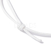 Alloy Enamel Heart Braided Bead Bracelet BJEW-JB09739-01-4