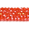 Opaque Solid Color Electroplate Glass Beads Strands EGLA-A039-P4mm-B03-1