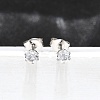 Cubic Zirconia Ear Studs STAS-E051-3B-4