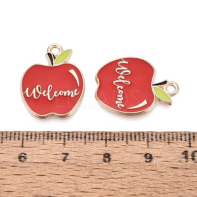 Back to School Alloy Enamel Pendants ENAM-Q004-01KCG-18-1