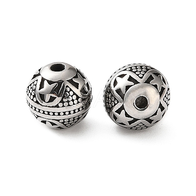304 Stainless Steel Beads SA-CBA043D-01H-AS-1