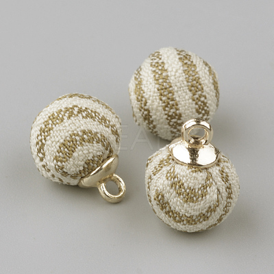 Handmade Cloth Fabric Covered Pendants WOVE-S090-03A-1