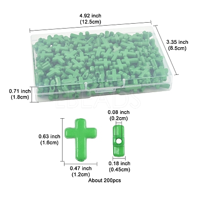 200Pcs Opaque Acrylic Beads SACR-FS0001-39J-1