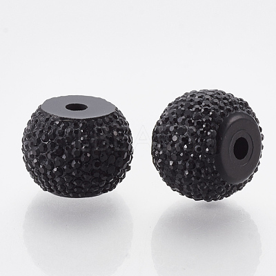 Resin Rhinestone Beads RESI-T020-02F-01-1