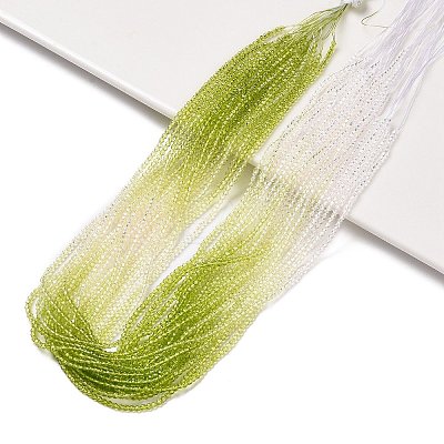Transparent Gradient Color Glass Beads Strands GLAA-G101-2mm-13-1