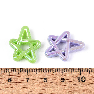 UV Plating Opaque Acrylic Beads OACR-N153-17-1