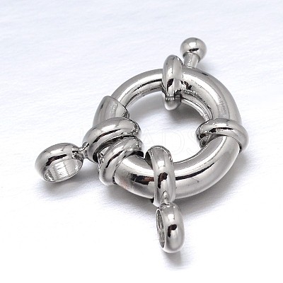 Brass Spring Ring Clasps KK-L082E-01P-1