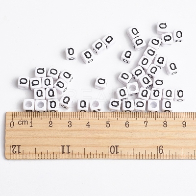 Acrylic Horizontal Hole Letter Beads PL37C9308-Q-1