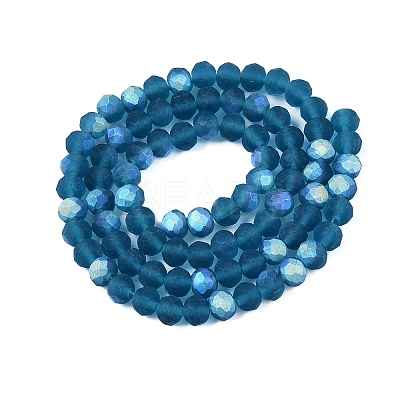 Transparent Glass Beads Strands X-EGLA-A044-T6mm-MB27-1