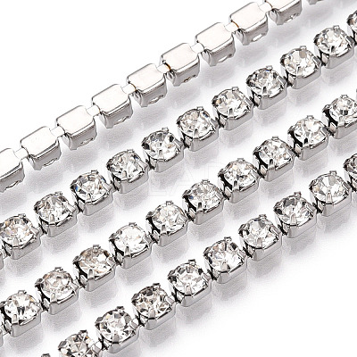 Iron Rhinestone Strass Chains CH-YW0003-01D-NF-1