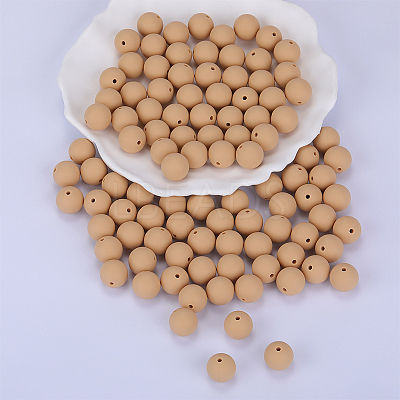 Round Silicone Focal Beads SI-JX0046A-11-1