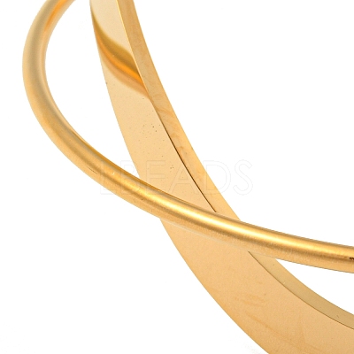 304 Stainless Steel Plain Cuff Bracelet BJEW-B076-02G-1