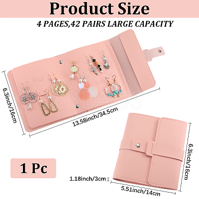 1PC PU Imitation Leather Earring Storage Bags ABAG-CN0001-41A-1