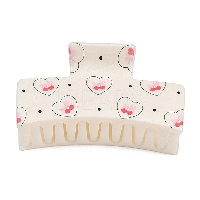 Plastic Printed Claw Hair Clips PHAR-K007-03B-1