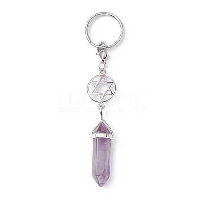 Natural Amethyst Keychain KEYC-JKC00290-1