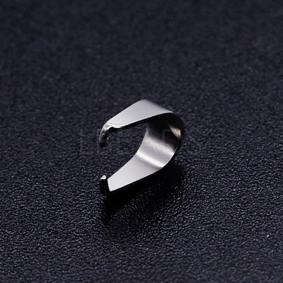 Tarnish Resistant 201 Stainless Steel Snap on Bails STAS-S105-JN470-1-7-1