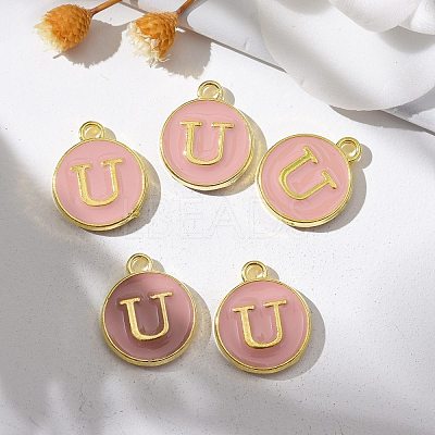 Golden Plated Alloy Enamel Charms X-ENAM-S118-07U-1
