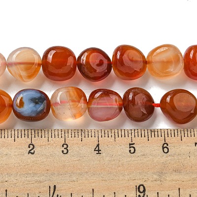 Natural Brazil Red Agate Beads Strands G-L599-A01-02-1