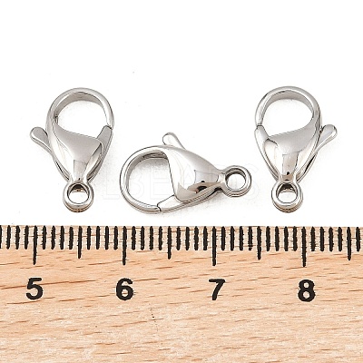 Non-Tarnish 316 Surgical Stainless Steel Lobster Claw Clasps X-STAS-316-FL15A-1