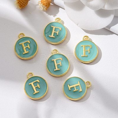 Golden Plated Alloy Enamel Charms X-ENAM-S118-05F-1