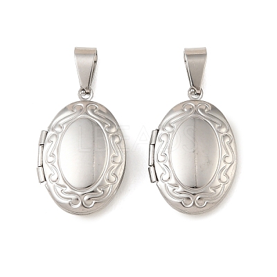 316 Stainless Steel Locket Pendants STAS-K321-05P-1