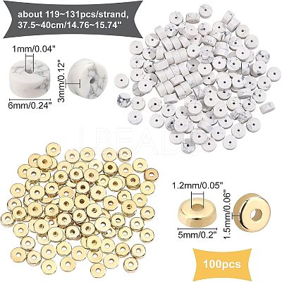 1 Strand Synthetic Howlite Beads Strands G-NB0003-32-1