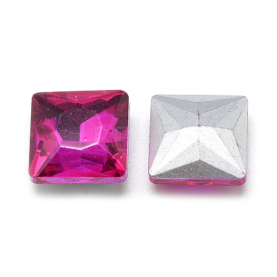 Pointed Back Glass Rhinestone Cabochons RGLA-T027-10x10mm-10-1
