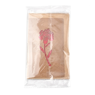 3 Sets Kraft Paper Greeting Cards AJEW-FS0001-27A-1