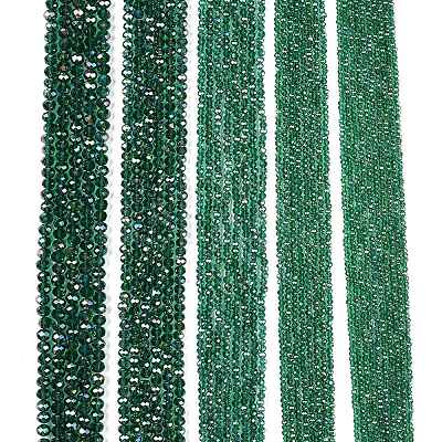 Electroplate Glass Beads Strands EGLA-A044-T3mm-B18-1